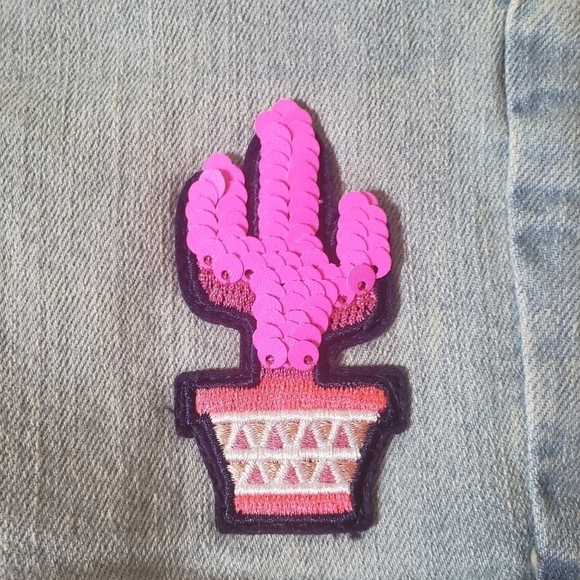 Lands' End Girl's Cactus Rib Waist Denim Shorts-Size 5 (NEW) - Picture 3 of 9